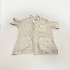 Tilley Endurables Safari Utility Shirt Mens XXL White 4 Pocket Made Canada